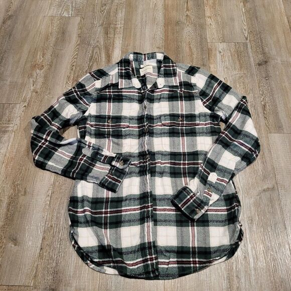 American Eagle Ahhmazingly Soft Flannel Button Up Shirt Women's Size Medium - Picture 1 of 6